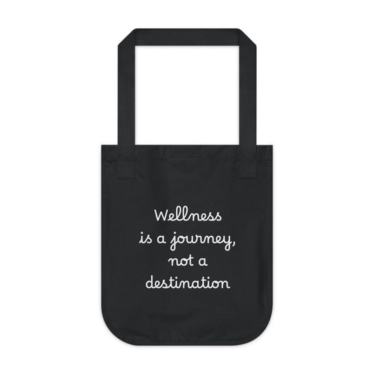Wellness Journey Inspirational Organic Canvas Tote Bag