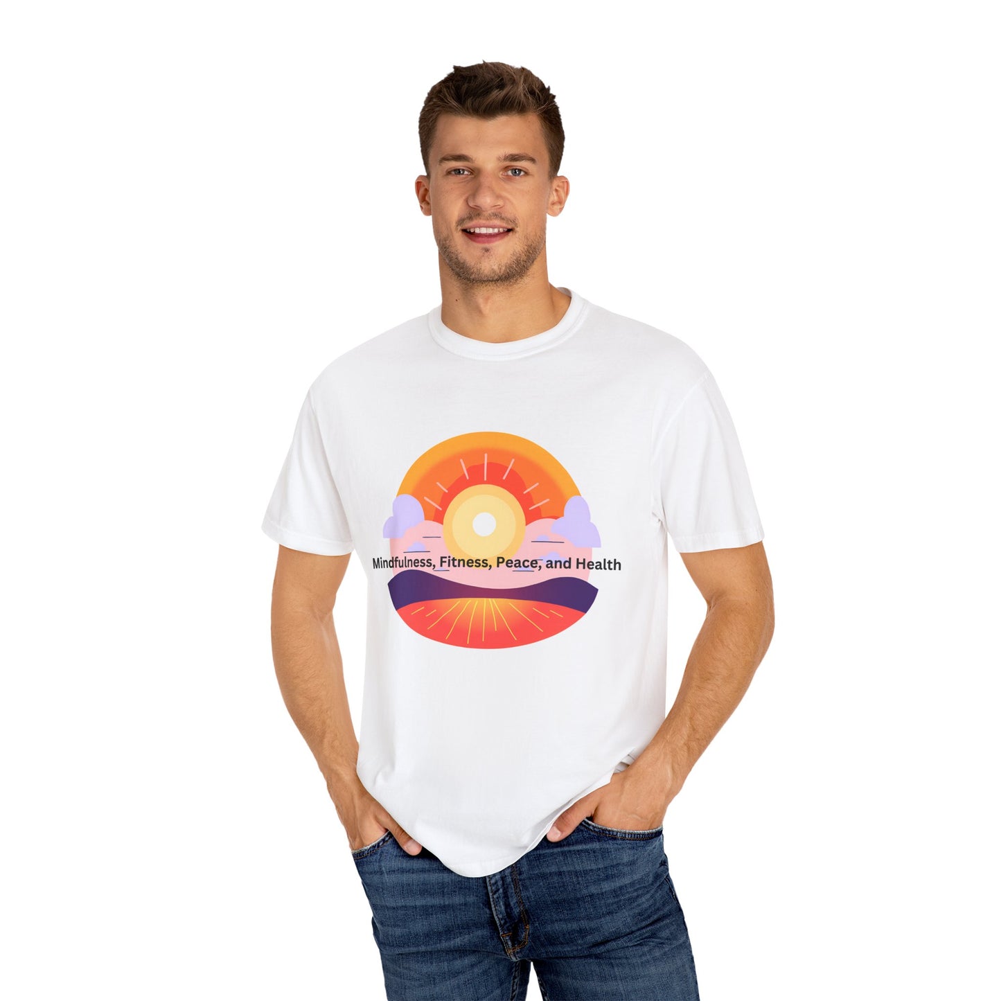 Wellness Sunset Unisex Garment-Dyed T-Shirt