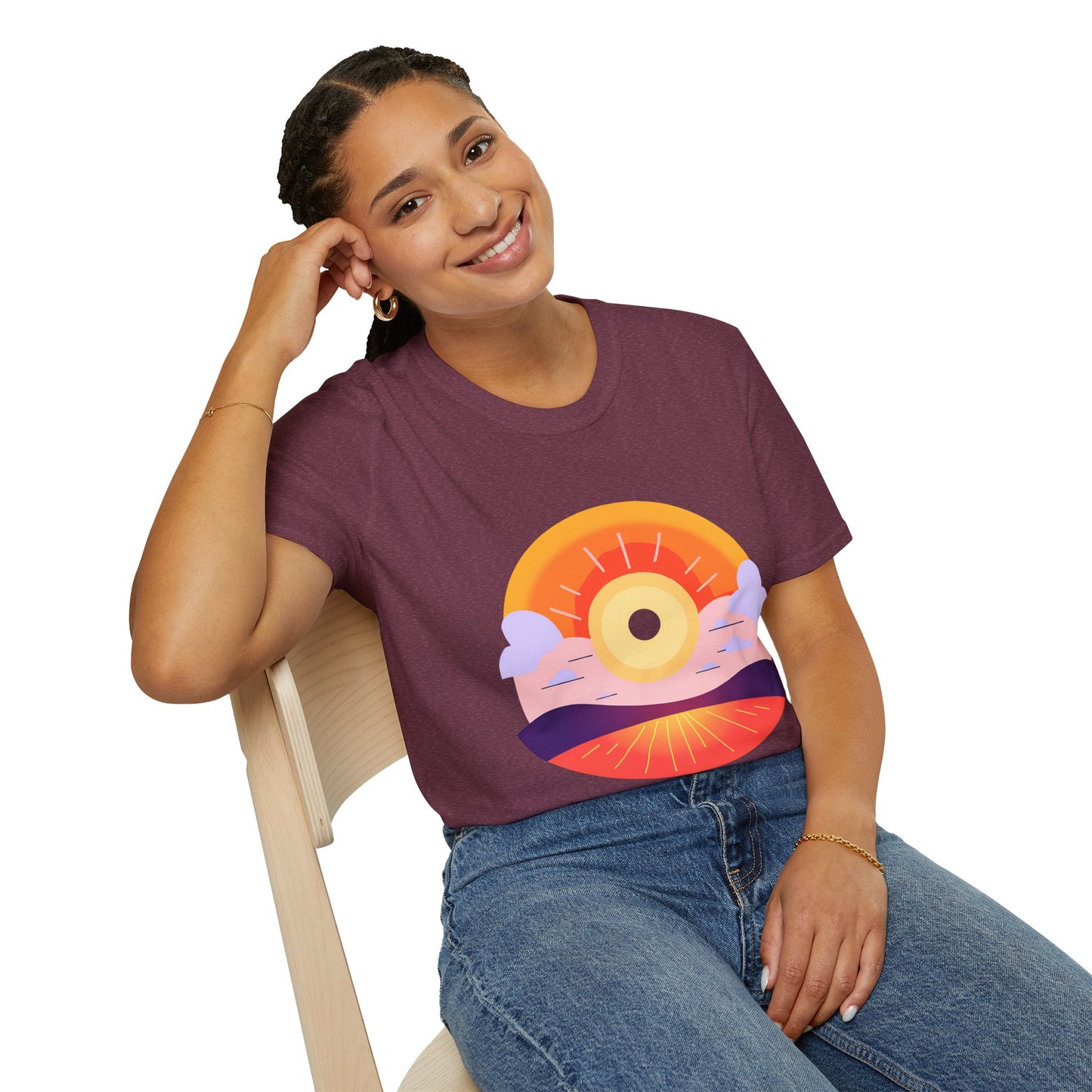 Wellness Peaceful Sun Unisex Softstyle T-Shirt