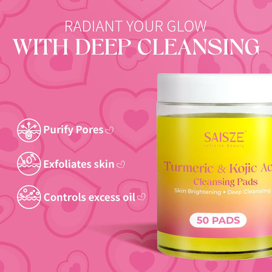 Turmeric & Kojic Acid Cleansing Pads, 50Pcs