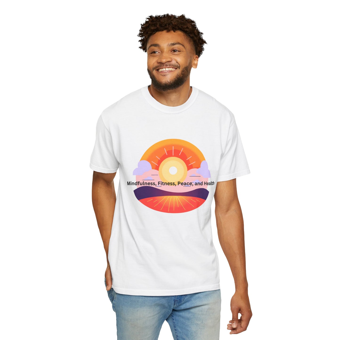 Wellness Sunset Unisex Garment-Dyed T-Shirt