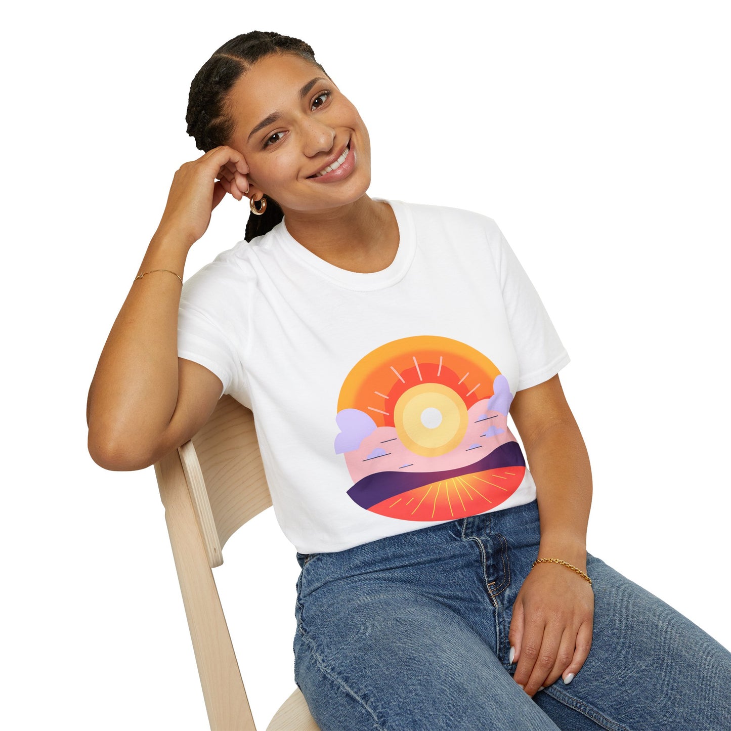 Wellness Peaceful Sun Unisex Softstyle T-Shirt
