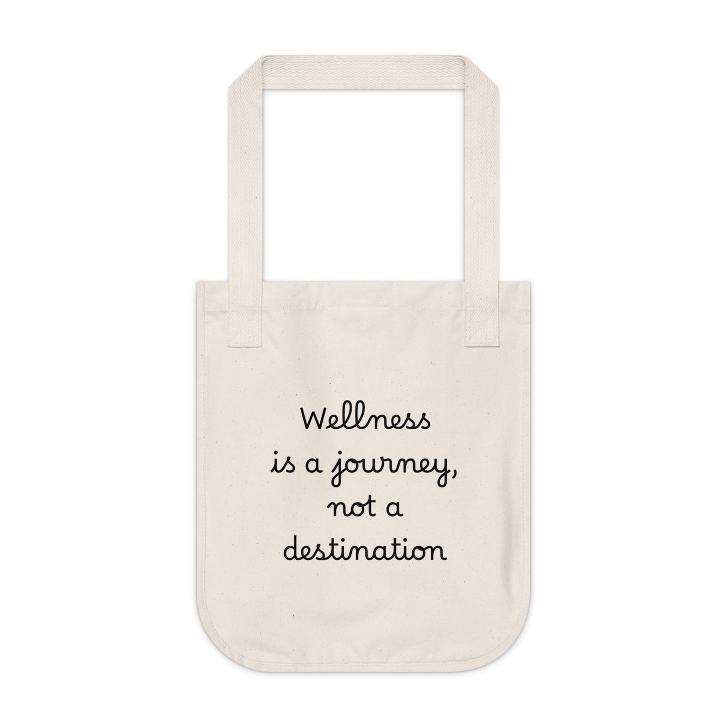 Wellness Journey Inspirational Organic Canvas Tote Bag