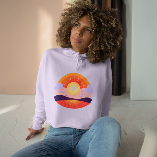 Wellness Peaceful Sun Crop Hoodie