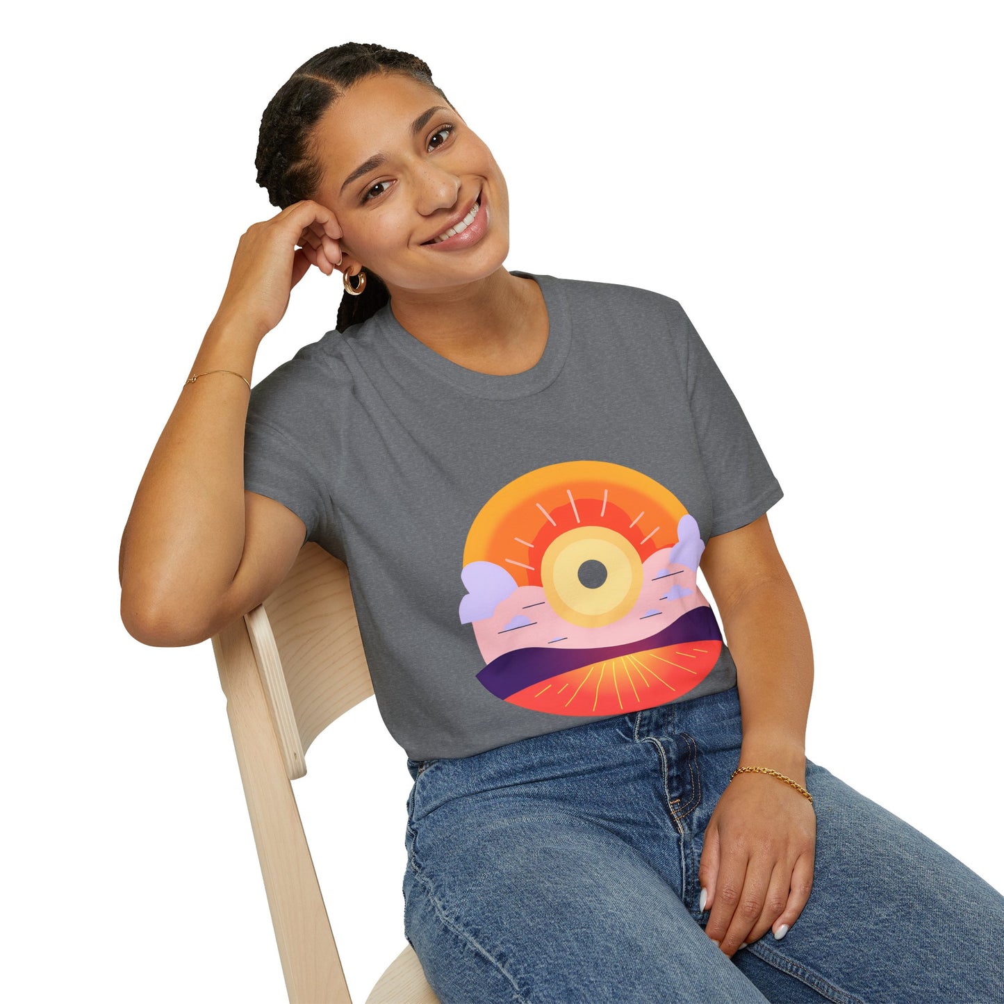 Wellness Peaceful Sun Unisex Softstyle T-Shirt