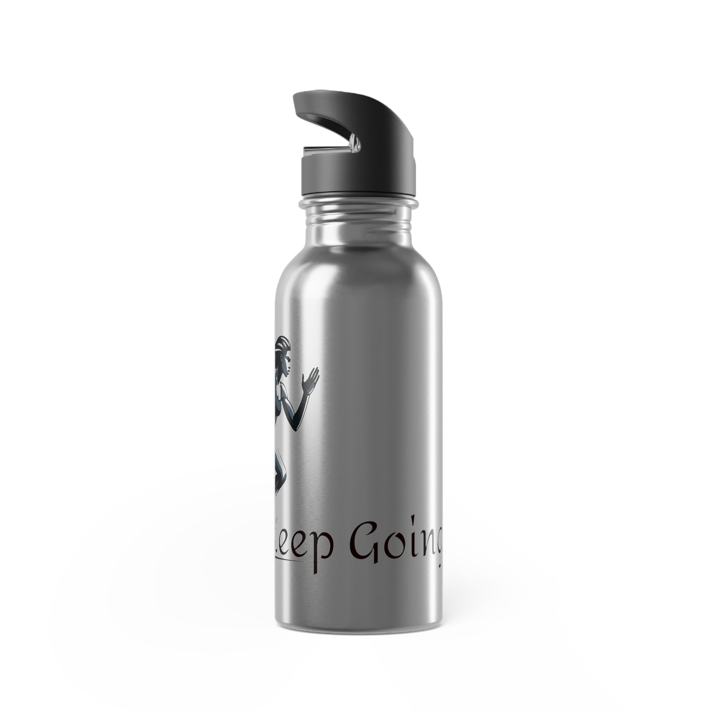 Keep Going - Stainless Steel Water Bottle with Straw, 20oz