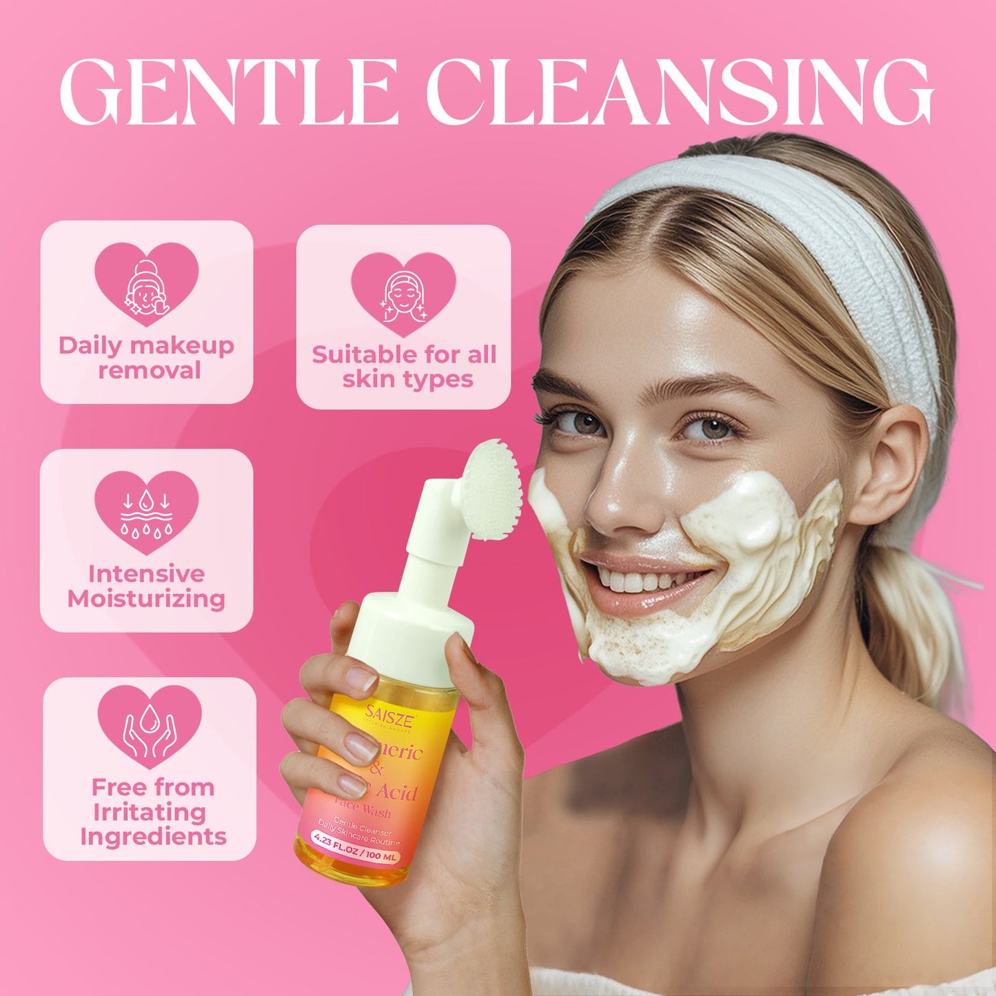 Turmeric Foaming Face Wash & Kojic Acid Facial Cleanser