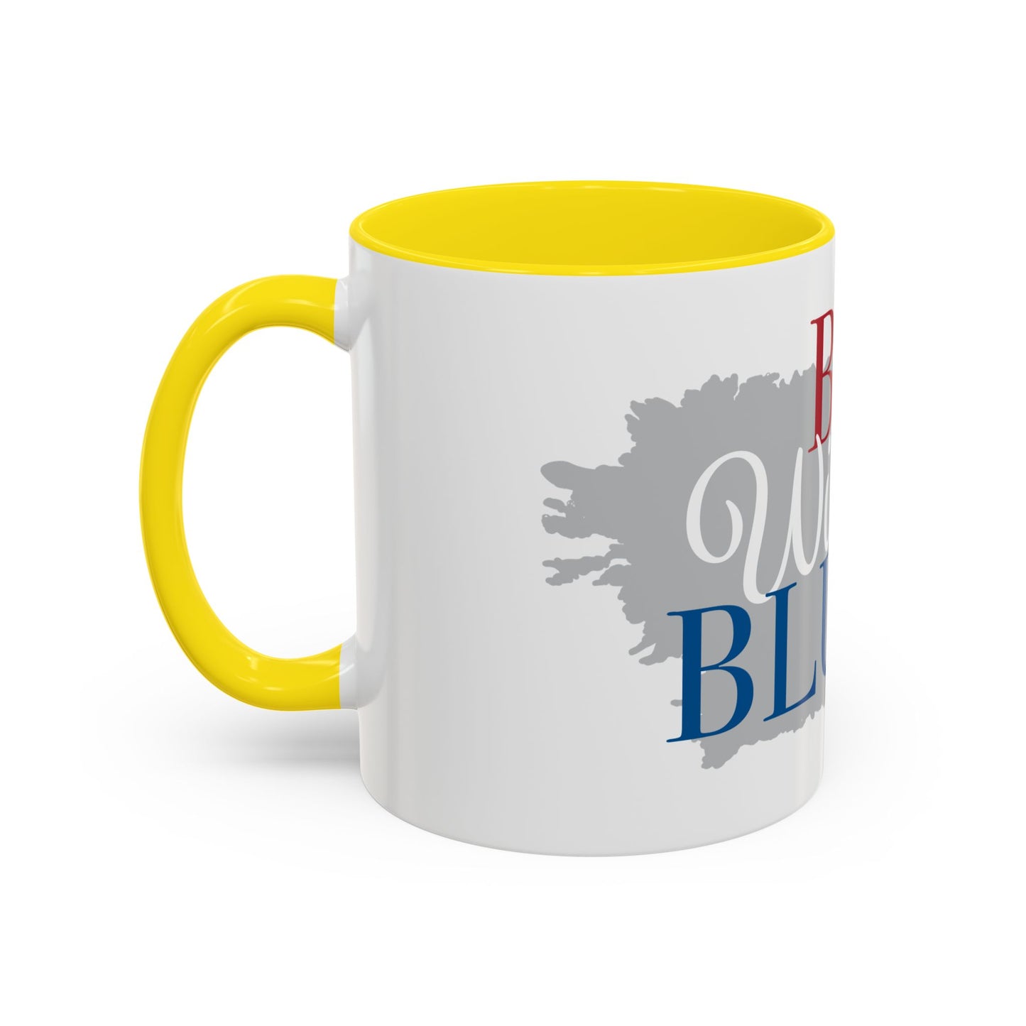 Bed Wine & Blue Accent Coffee Mug (11oz) - For Wine Lovers