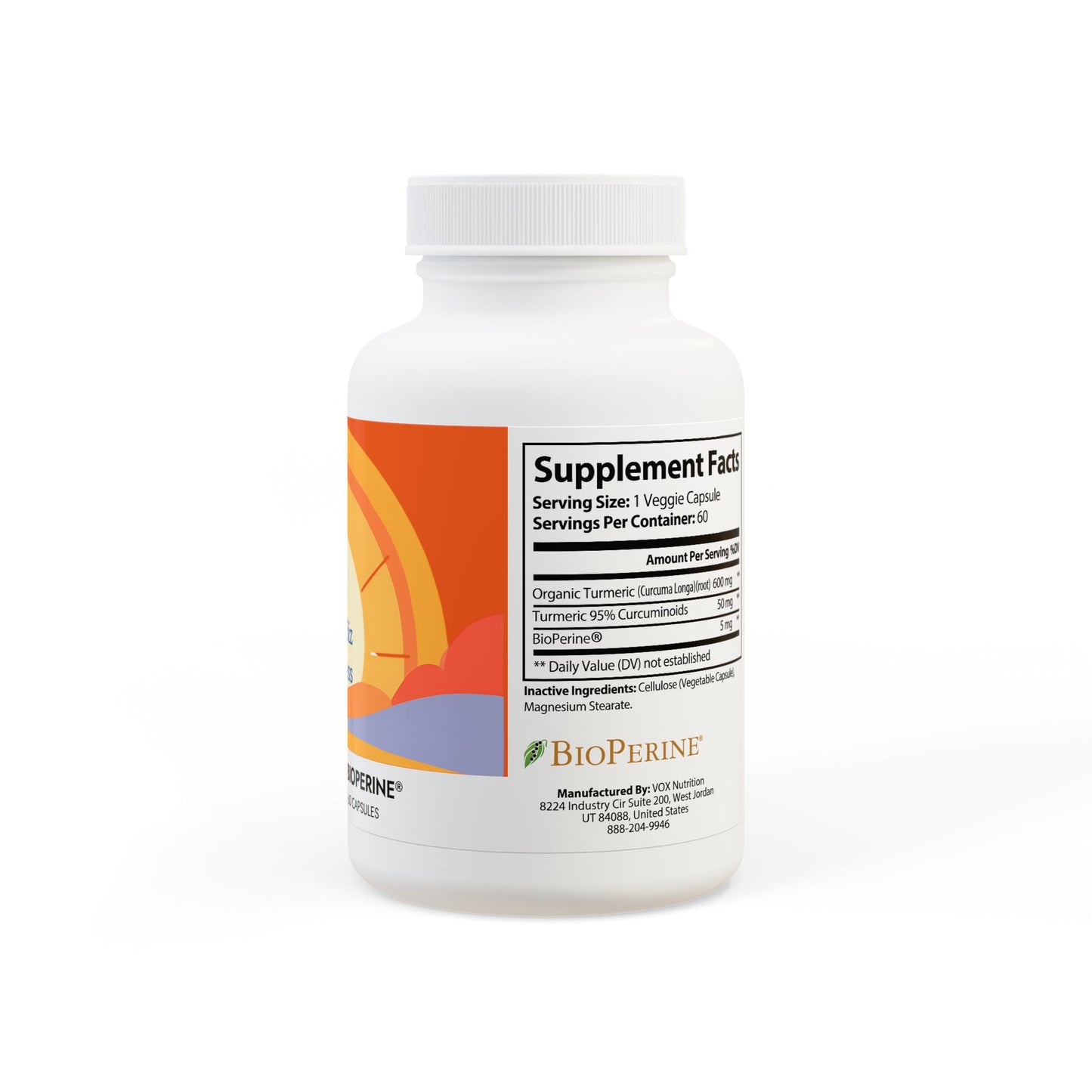 Turmeric with BioPerine® Supplement (60 Capsules)
