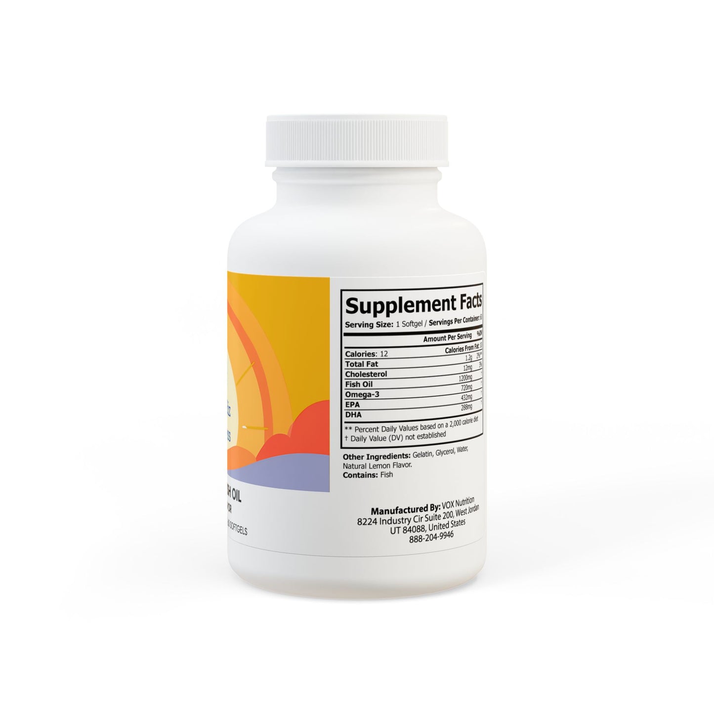 Omega 3 Fish Oil Supplement (60 Softgels)