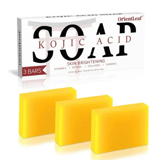 Kojic Acid Dark Spot Reduction Soap with Vitamin C, 65g × 3 Bars